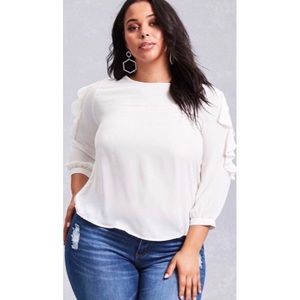 Forever21 Plus Size Ruffle Sleeve Top